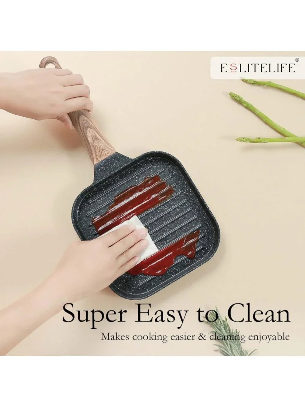 Nonstick 7-Inch Indoor Grill Pan - Versatile Induction Skillet for Steak & More